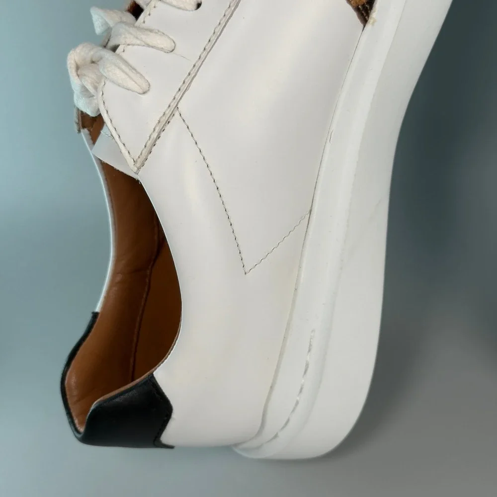 Cole Haan GrandPro Rally Court Womens 9 Dress Sneaker White Jaguar Low Lace Shoe